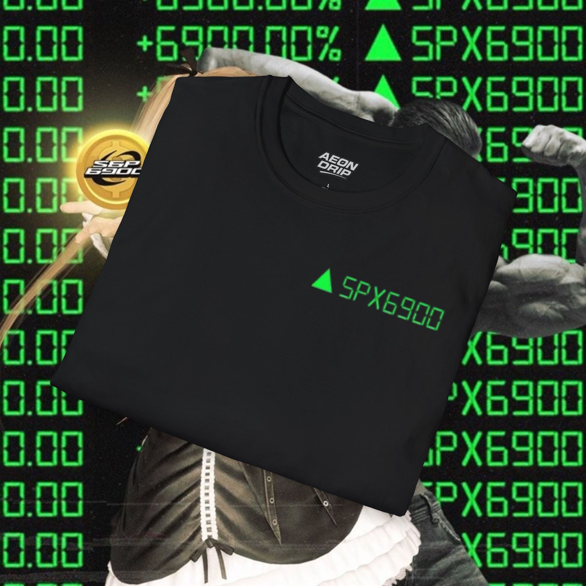 SPX6900 To The Moon Tee - Green Candle Edition